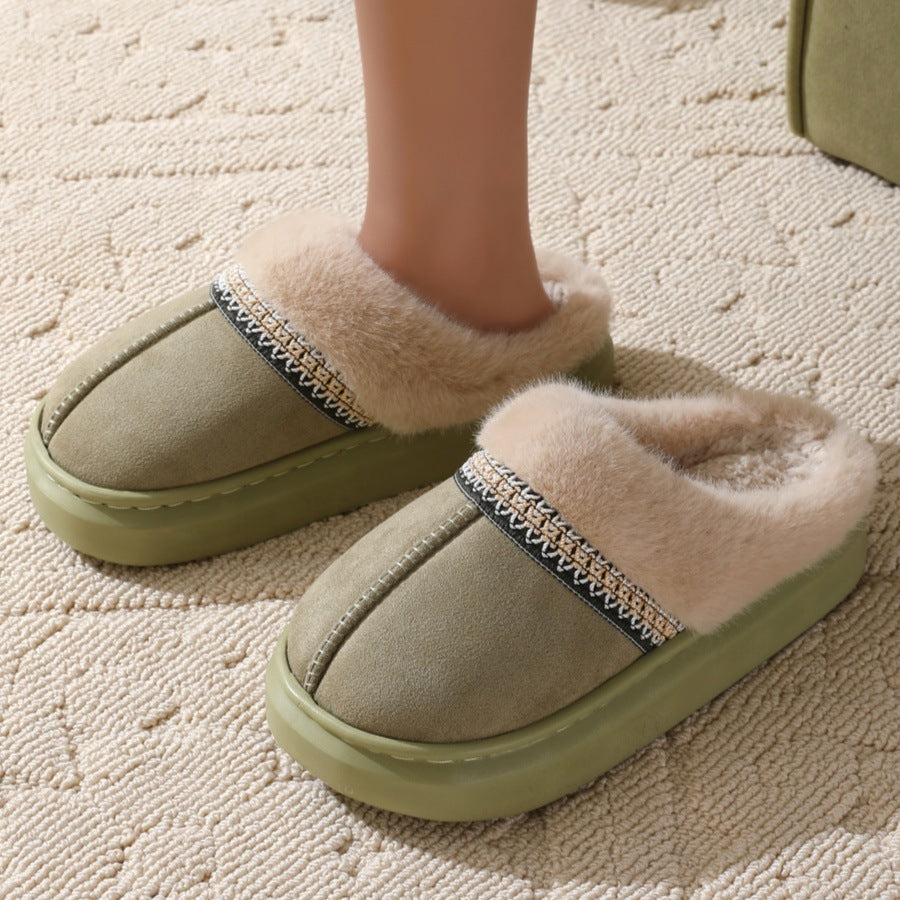 Fluffy Slippers Autumn And Winter Thick Bottom Outdoor