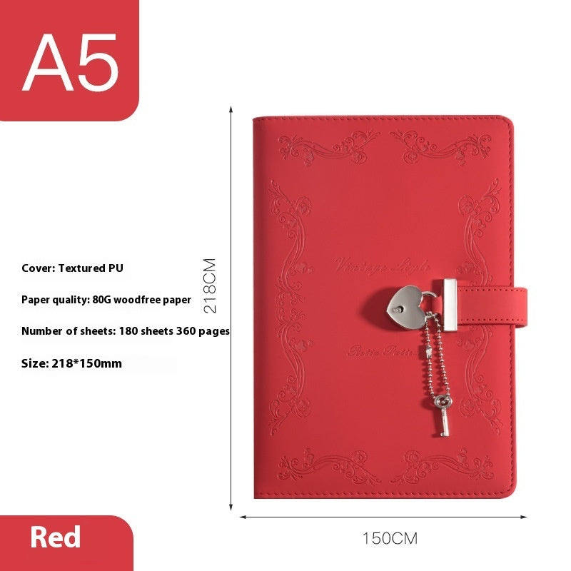Diary Book With Lock Book Pu Creative