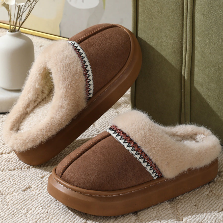 Fluffy Slippers Autumn And Winter Thick Bottom Outdoor