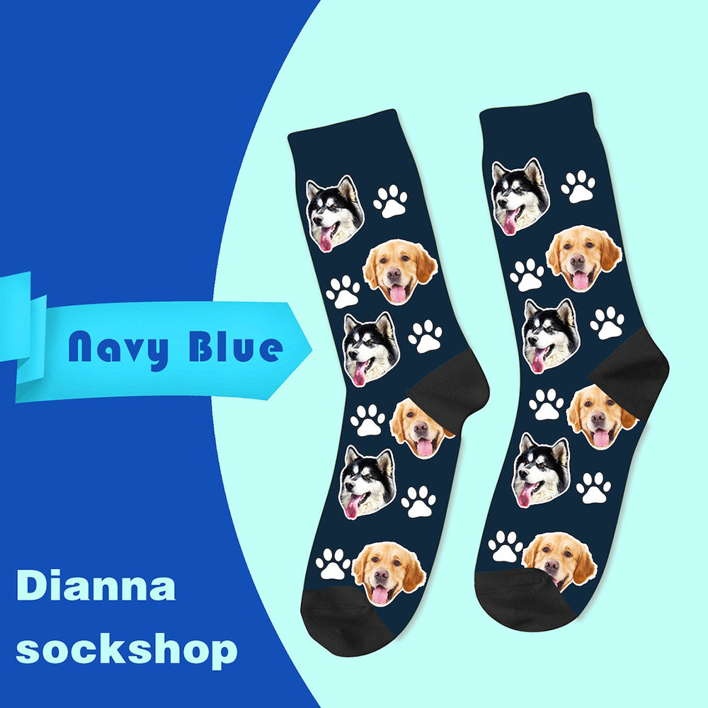 Personalized Photo Fun Male And Female Middle Tube Socks To Make Pictures