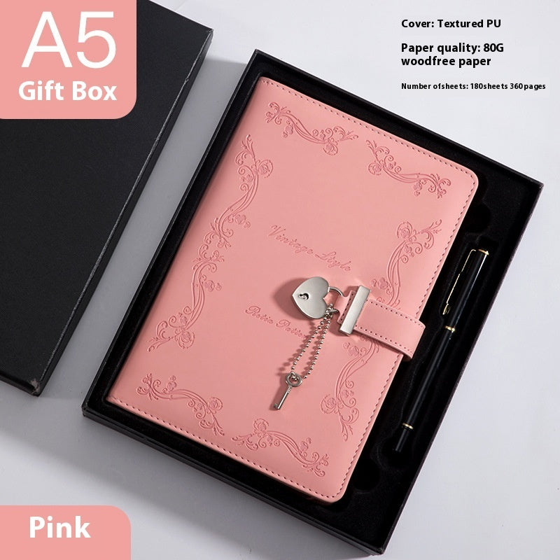Diary Book With Lock Book Pu Creative