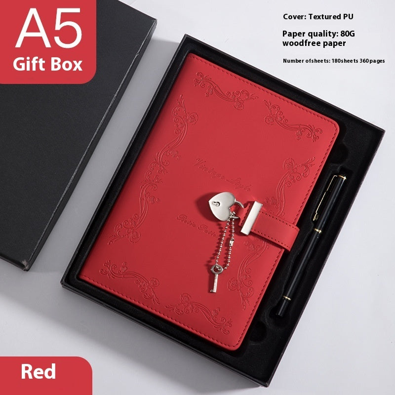 Diary Book With Lock Book Pu Creative