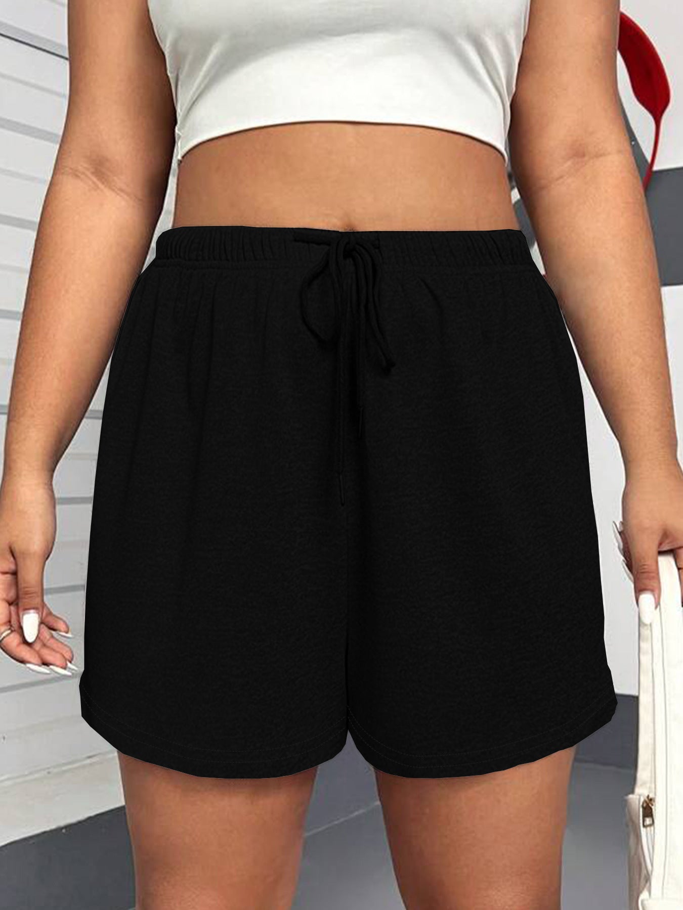 Fashion Drawstring Yoga Outdoor Exercise Shorts Women