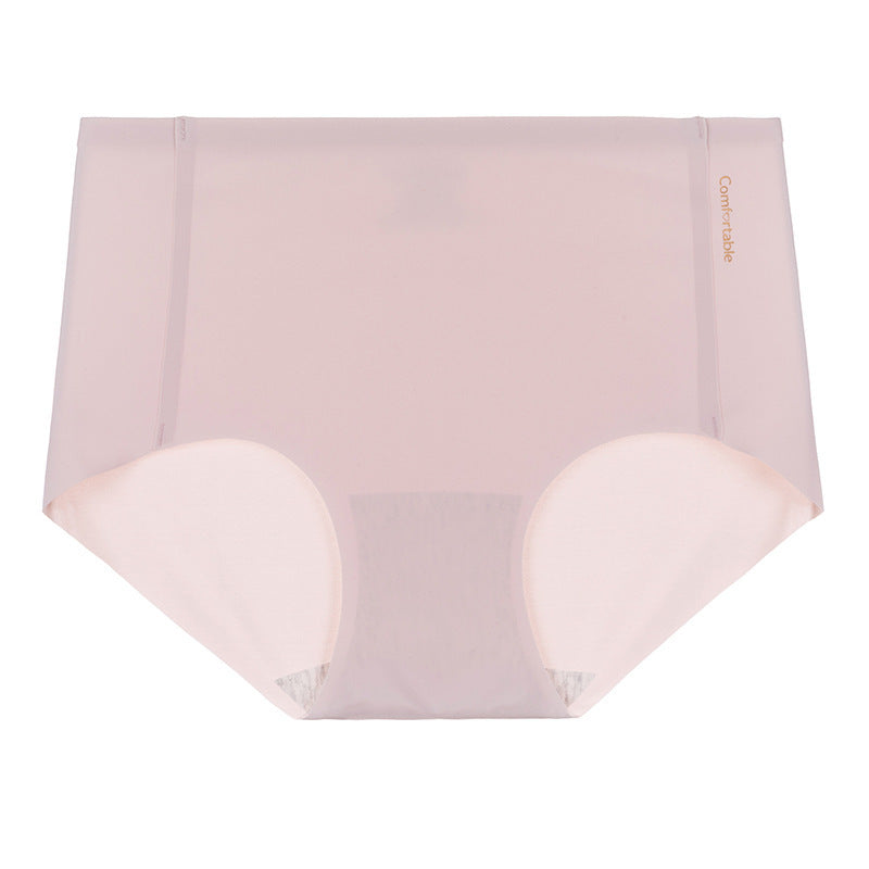 Ice Silk Underwear For Women Traceless Mid Waist Cotton Crotch Antibacterial