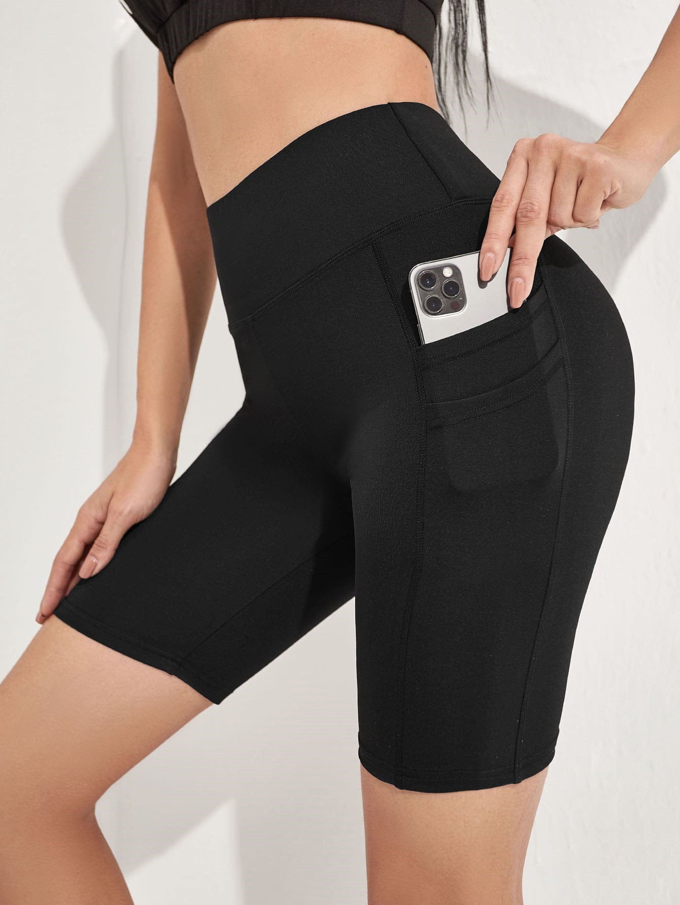 Women's Plus Size Yoga Sports Side Phone Pocket Leggings