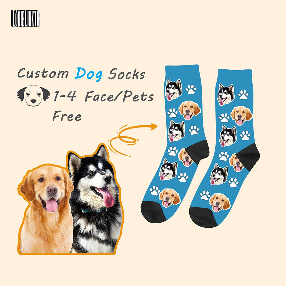 Personalized Photo Fun Male And Female Middle Tube Socks To Make Pictures