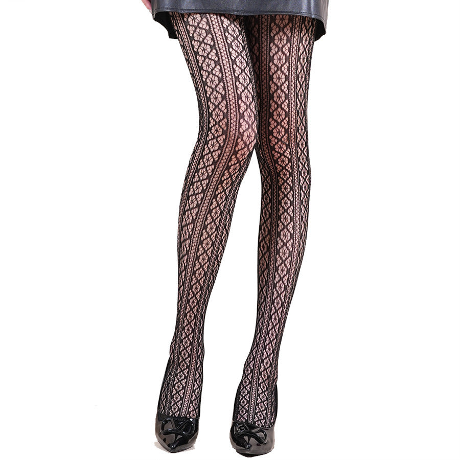 Halloween Spider Web Leopard Print Fishnet Stockings Women