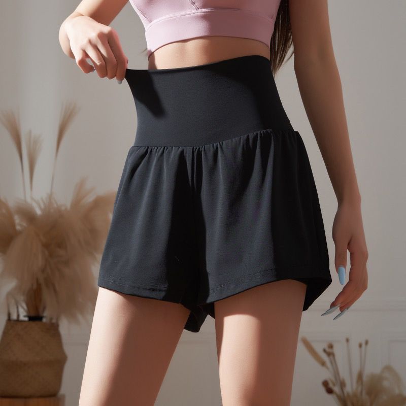 Fake Two-piece High Waist Belly Contracting White Sports Quick-drying Women