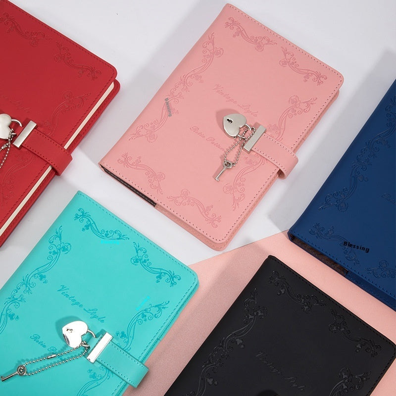 Diary Book With Lock Book Pu Creative
