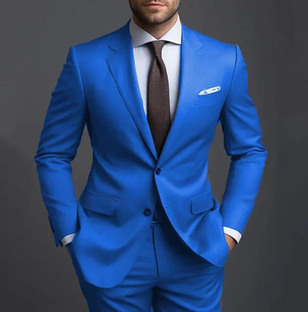 Business Casual Men's Fashion Suit Two-piece Suit