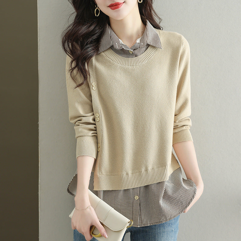 Western Style Women's Spring And Autumn Bottoming Shirt