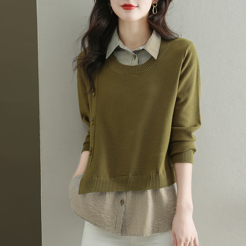 Western Style Women's Spring And Autumn Bottoming Shirt