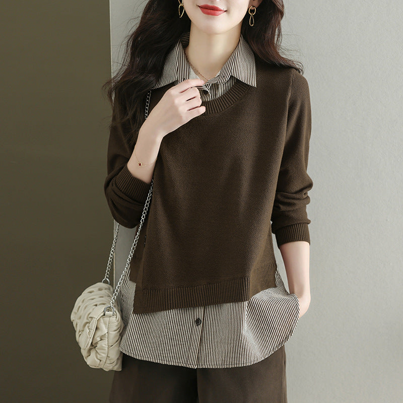 Western Style Women's Spring And Autumn Bottoming Shirt