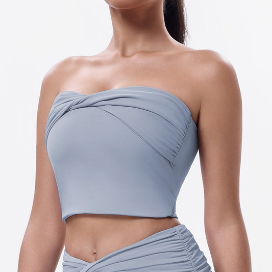 Yoga Top With Chest Pad Beauty Back Sports Underwear