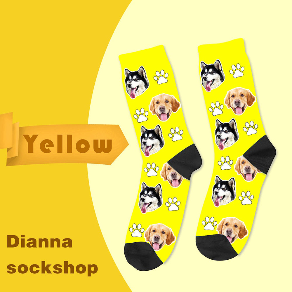 Personalized Photo Fun Male And Female Middle Tube Socks To Make Pictures