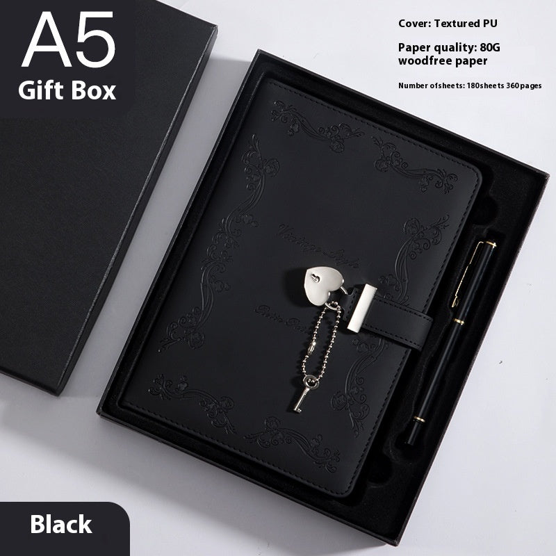 Diary Book With Lock Book Pu Creative