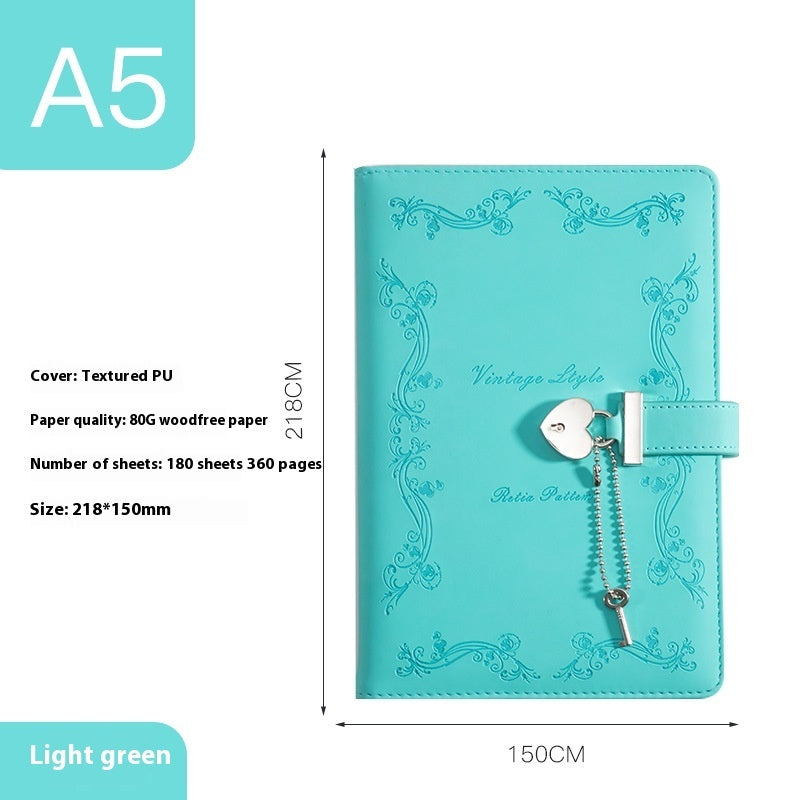 Diary Book With Lock Book Pu Creative